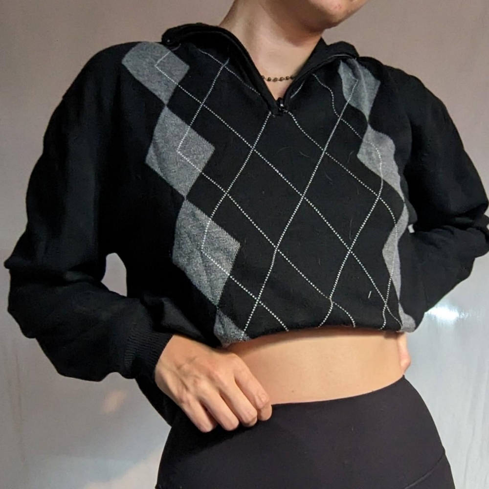 Argyle Vroom & Dreesmann Black Label Quarter Zip